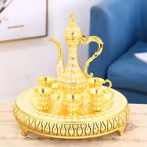Théière et tasse à thé Style européen, Style arabe, vendu avec plateau et théière pour la décoration de la maison et du mariage