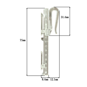 Tige de décoration en plastique Attache arrière Autre mur Type de pliage en S Pipe Drape Stand With Rail Pole Accessory Track Metal Curtain Hook - Product Image 6