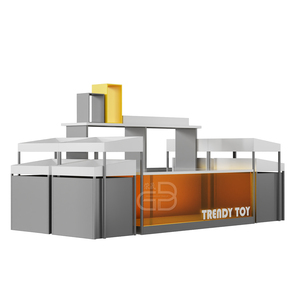 Oem kim loại phổ biến có thể điều chỉnh lớp Chiều cao trở lại dây lưới Kệ Trắng Phong cách màu vàng cho hợp thời trang cửa hàng đồ chơi - Product Image 2