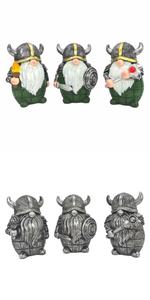 Statuette di Gnomi Vichinghi in Resina Bestseller, Decorazioni a Forma di Nano - Ornamenti Durevoli per Casa/Patio WJB24 per il Mercato Europeo - Product Image 2