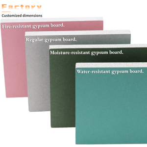 Vách thạch cao tấm chống thấm nước giấy phải đối mặt với trần plasterboards nhà máy lửa đánh giá vách thạch cao giá - Product Image 6