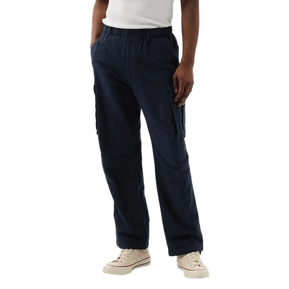 Pantalon en lin et coton de couleur unie classique et respirant personnalisé Top Desgin vente en gros