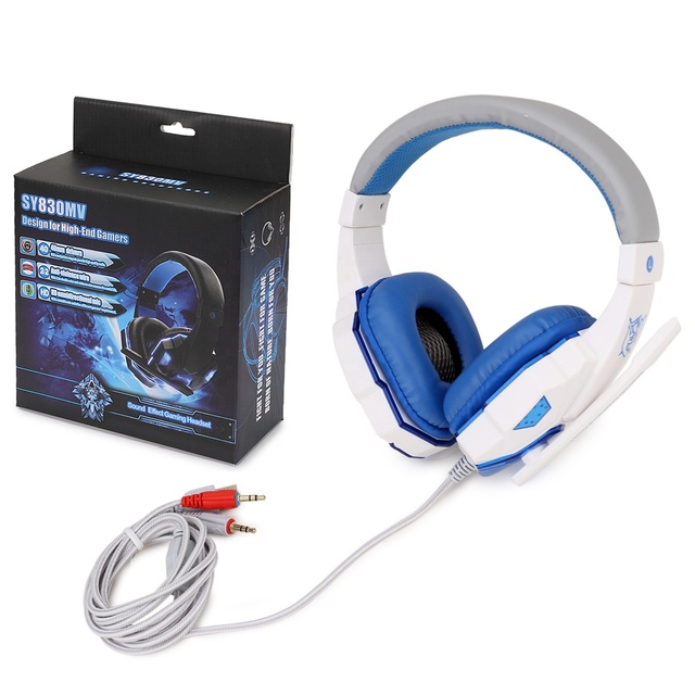LED Wired Headphones With Microphone Over Ear Stereo Earphone Gaming Headphone for PC Headset Gamer for Computer PS4 Phone