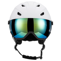 Casque de ski blanc léger avec verres intégrés Casque de snowboard certifié CE/CPSC