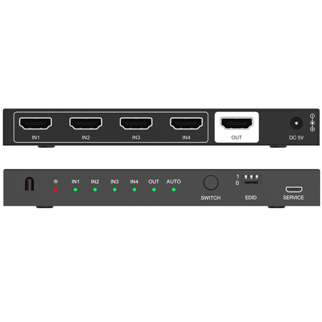 8K HDMI 4x1 Switch with Audio Separation
