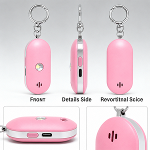 Allarme Personale Portatile Ricaricabile con Luce Flash, Sirena di Autodifesa 130dB, Allarme di Sicurezza Personale per Donne - Product Image 3