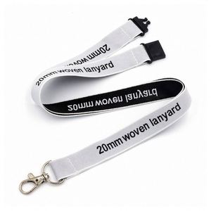 Good Quality Custom Design Double Woven logo <b>Polyester</b> <b>Lanyards</b> - Product Image 3
