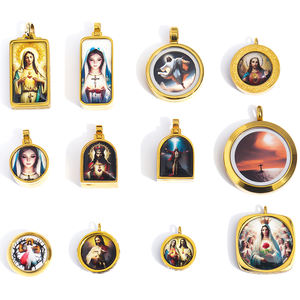 धार्मिक उपहार के लिए क्रिस्टल और कस्टम छवि के साथ थोक सोने से भरा हुआ ईसाई - Product Image 2