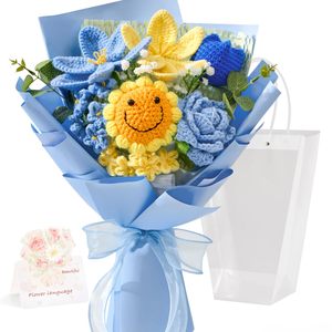 Regalos Personalizados, Ramo de Flores de Ganchillo, Flores Tejidas a Mano, Ramo de Girasoles de Ganchillo Rosa <span class=keywords><strong>para</strong></span> el Cumpleaños de una Amante, Día de la Madre - Product Image 5