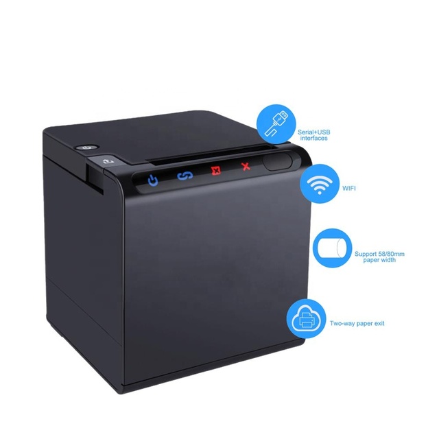 Hot 80MM 300mm/s Printing Speed USB Serial WIFI POS Thermal Receipt Printer POS80B