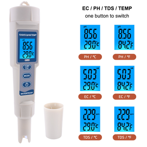 Testeur de qualité de l'eau Portable 4 en 1 TDS EC température <span class=keywords><strong>PH</strong></span> mètre avec rétro-éclairage pour l'eau potable <span class=keywords><strong>PH</strong></span>-3508 - Product Image 3