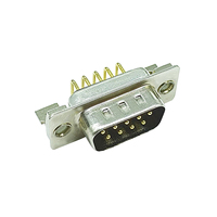 Connecteur DB9 D-SUB 9 broches à montage sur circuit imprimé, angle droit, mâle/femelle, 90 degrés, DSUB pour équipement d'automatisation industrielle
