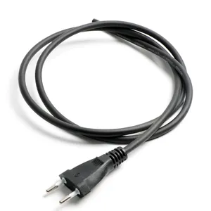 VDE certificada 10a 250v 2 Pin Europeu Plug Padrão Ac Laptop Cabo De Extensão C7 Eu Cabo De Alimentação Suíça cabo de alimentação