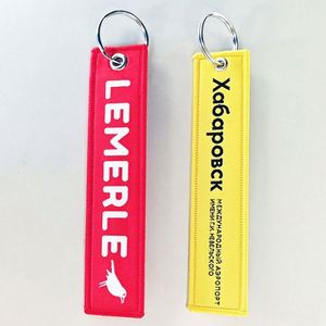 Quality Woven Embroidered Tag Promotional Key <b>Chain</b> with Custom Logo Inexpensive Car Logo Keychain for Souvenirs - Product Image 4