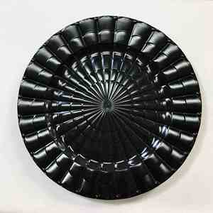 <b>Black</b> Charger <b>Plates</b> & Restaurant Dinnerware Sets Elegant <b>Plate</b> Chargers, Serving Dishes & Plastic Dinner <b>Plates</b> for Catering - Product Image 5
