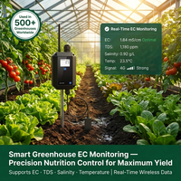 Kit de test de sol pour l'irrigation agricole, capteur de conductivité EC sans fil pour la surveillance de la sortie d'eau en temps réel TDS 0ms/cm~4ms/cm 3%FS
