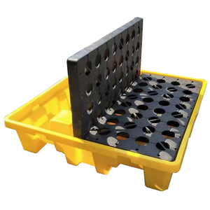 Vente en gros Palette en plastique amovible pour le confinement des déversements de produits chimiques dangereux de sécurité industrielle Confinement secondaire à 4 fûts - Product Image 2