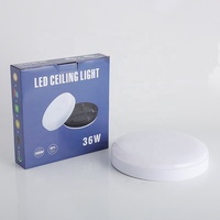 Plafonnier LED UFO moderne IP44 sans cadre pour intérieur, panneau lumineux rond LED SMD 36W/48W