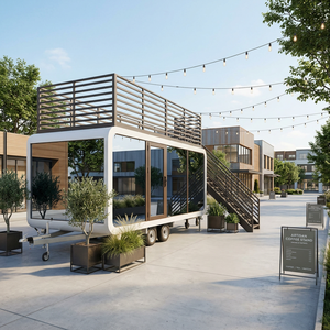 Cafetería Móvil Comercial Personalizada, Tipo Cabaña Apple Pod |   Quiosco Prefabricado Portátil para Venta Ambulante, Puesto de Comida Callejera, Moderno Stand de Exhibición - Product Image 1