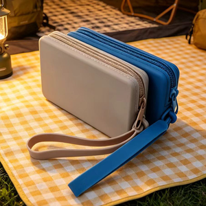 Portafoglio da <span class=keywords><strong>donna</strong></span> in Silicone minimalista <span class=keywords><strong>con</strong></span> chiusura a cerniera <span class=keywords><strong>portamonete</strong></span> portatile alla moda per uomo - Product Image 1