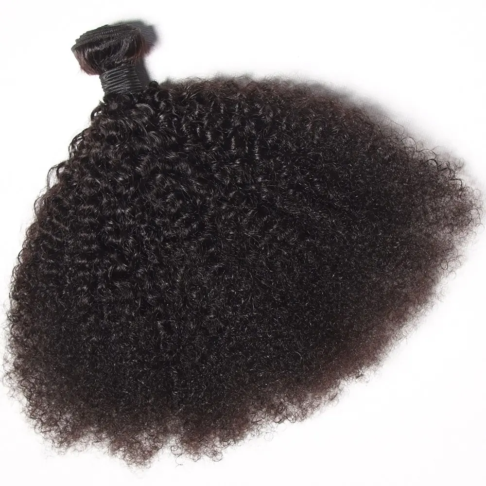 Wholesale 4c Afro Kinky Curly Human Hair Weave Remy Hair Extensions