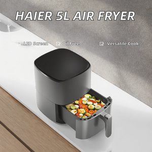 <span class=keywords><strong>Friteuse</strong></span> à air chaud Haier compacte en plastique 5L pour 4-<span class=keywords><strong>6</strong></span> <span class=keywords><strong>personnes</strong></span>, écran tactile numérique LED, <span class=keywords><strong>6</strong></span> programmes, 80-200°C, cuisson sans huile, rôtissage - Product Image 2