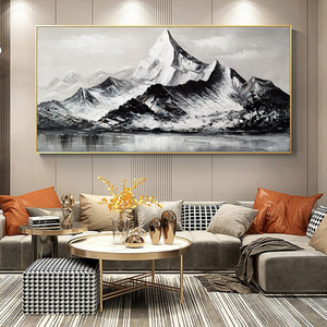 Cuchillo texturizado hecho a mano, lienzo acrílico, arte de pared, Dafen, paisaje de montañas nevadas abstractas de China, pintura al óleo para paisaje de Hotel - Product Image 3