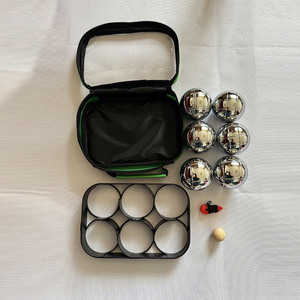 Ensemble <span class=keywords><strong>de</strong></span> six boules <span class=keywords><strong>de</strong></span> pétanque pour sports <span class=keywords><strong>de</strong></span> plein air - Product Image 1