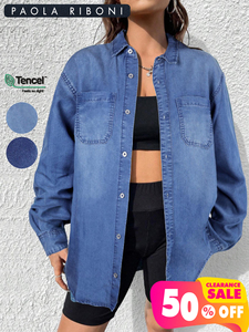 Veste en jean pour femme de haute qualité, coupe oversize, à manches longues, boutonnée, style streetwear décontracté, manteau d'extérieur - Product Image 2