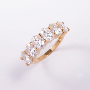 Anillo de Compromiso y Boda de Oro Blanco Vintage para Joyería, Diamante de Corte Marquesa Cultivado en Laboratorio, VS1, Certificado IGI - Product Image 1