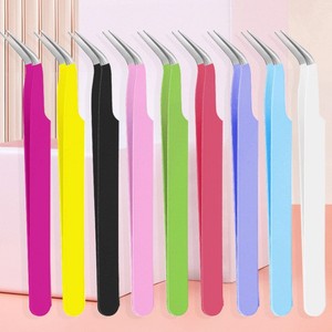 125mm eyelash tweezers, stainless steel tweezers, curved tip, DIY <b>nail</b> art tools, false eyelash curler, eyelash <b>extension</b> - Product Image 2