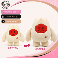 Peluche personnalisée rouge à visage fantaisie, longues membres, rembourrage en coton PP écologique, jouet en peluche OEM/ODM pour fêtes d'enfants