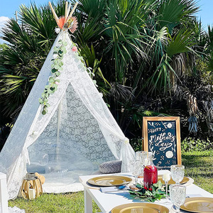 Cadeau de luxe en dentelle <span class=keywords><strong>King</strong></span> Size Pop up Kids Playhouse Tipi <span class=keywords><strong>Tente</strong></span> pour fête - Product Image 2