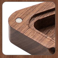 Boîte de rangement pour jeu de triangle en bois de noyer |   Jeu de société triangulaire portable, casse-tête pour les voyages et les fêtes de Noël