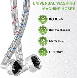 Precio de Fábrica, Codos Manuales de 90 Grados, Paquete de 2, Manguera Trenzada de Acero Inoxidable 304 de 6 Pies para Lavadora, para Uso en Hoteles y Exteriores - Product Image 6