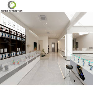 Vitrine d'exposition de téléphones portables en verre personnalisée, verrouillable, avec éclairage LED, table d'exposition pour magasin de téléphonie mobile - Product Image 4