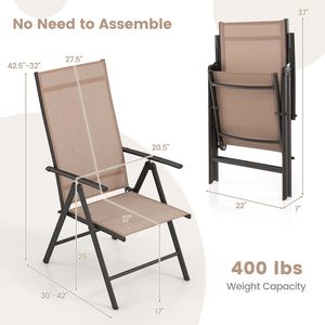 Chaise longue de jardin <span class=keywords><strong>en</strong></span> métal pliable confortable beige personnalisée Chaise longue de plage Chaise de patio pliante pour l'extérieur - Product Image 4