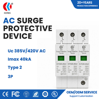 Dispositif de protection contre les surtensions de type 2 AC, 3P 40kA 380V, parafoudre pour applications d'assemblage de panneaux de commande industriels