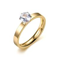 Ensemble de 3 bagues géométriques rondes en acier inoxydable micro-incrustées de zircon, style luxe léger, best-seller, accessoires de mode pour couple
