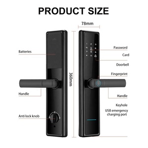 Cao công nhận không thấm nước chống trộm thông minh khóa nhà căn hộ vân tay RFID truy cập tuya kiểm soát Wifi Mạng gỗ thẻ chìa khóa - Product Image 4