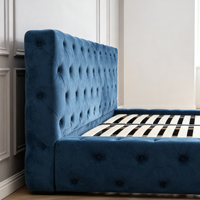 Meubles de chambre à coucher européens, lit rembourré, lits modernes de couleur personnalisée en solde