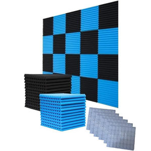 Modern Acoustic Panels 24-Pack in Charcoal for Hotel 3D Design Soundproofing <b>Foam</b> Panels - Product Image 1