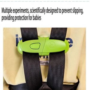 Harnais de sécurité à cinq points en plastique de haute qualité, clip de poitrine et boucle antidérapante avec ajustement universel pour siège auto bébé - Product Image 3