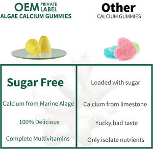 Label pribadi ganggang kalsium Gummies 600mg dengan Vitamin D3 Magnesium mangan kalsium suplemen untuk kesehatan tulang - Product Image 2