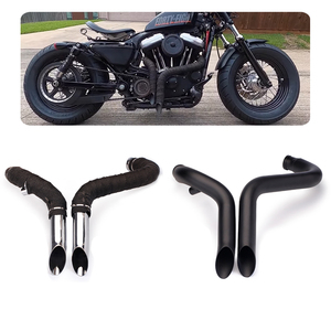 Harley Sportster Mufflers Black 3" Slip-On Mufflers For Harley Sportster XL 883/1200 (2014-2022) &ndash; Aggressive Sound Harley Softail Exhaust