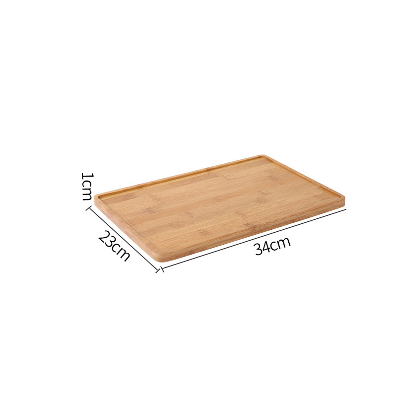 Plato plano de bambú, 34*23*1cm
