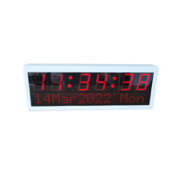 Sistema de Reloj para Hospital con Mensaje, 2.3" x 6 Dígitos, Sincronizado con Servidor NTP, Alimentación a Través de Ethernet, Reinicio Automático de Horario de Verano