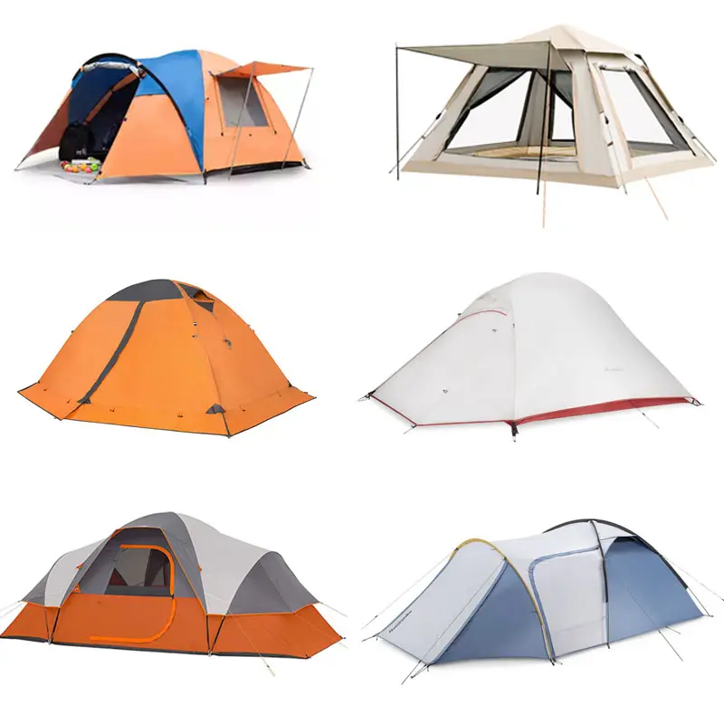 Toptan özel ucuz 4 mevsim Ultralight aile açılır Pvc kış otomatik su geçirmez Glamping kamp açık çadır Logo ile