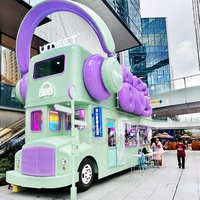 Britse Stijl Dubbeldekker Bus-Vormige Mobiele Food Truck Snack Pizza Food Trailer Ijs Koffie Fast Food Catering Kar