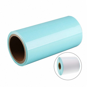60/80/90/100/120gsm Jumbo rulo tek/çift taraflı beyaz sarı mavi Glassine silikon yapışkanlı kağıt